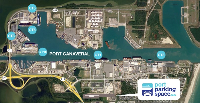Port Canaveral Cruise Parking Cruise Terminal Map